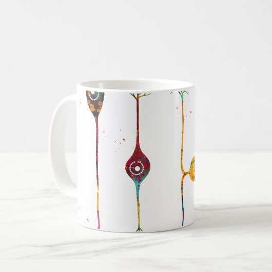 Vier soorten neuronen koffiemok (Voorkant links)