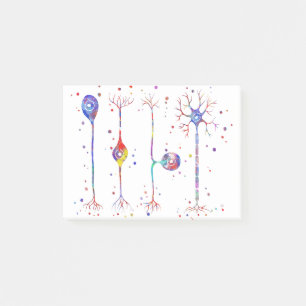 Vier soorten neuronen post-it® notes