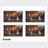 Vier sperma van de Apocalyps Rechthoekige Sticker (Vel)