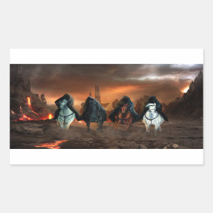 Vier sperma van de Apocalyps Rechthoekige Sticker