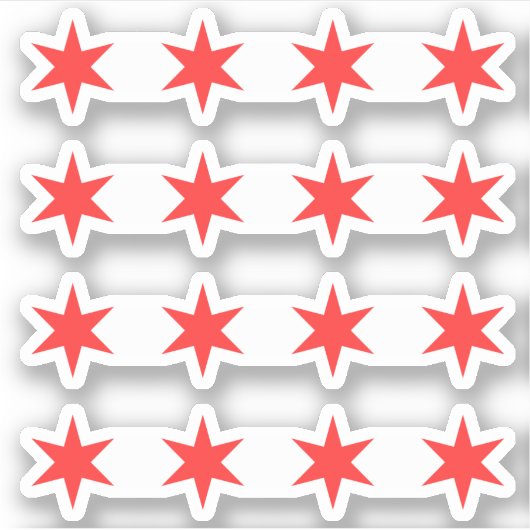 Vier stickers van de Amerikaanse vlag (Voorkant)