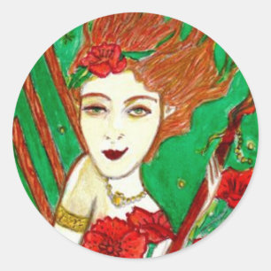 Vier strengen ronde sticker