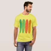 Vier surfplanken t-shirt (Voorkant volledig)