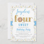 VIER Sweet Donut Boys 4th Birthday Kaart (Voorkant)