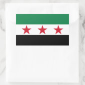 VIER Syrië Vlag Rechthoekige Sticker (Tas)