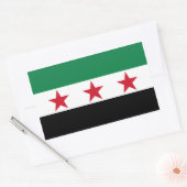 VIER Syrië Vlag Rechthoekige Sticker (Envelop)