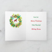 Vier Taal Dala Paard Kerst Kaart (Binnen)