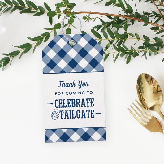 Vier & Tailgate Navy Wedding Dank u Cadeaulabel