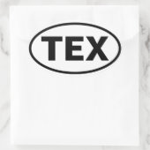 VIER Telluride regionale luchthaven "TEX" Ovale Sticker (Tas)