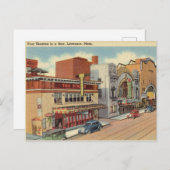 Vier Theaters, Lawrence, Massachusetts Briefkaart (Voorkant / Achterkant)