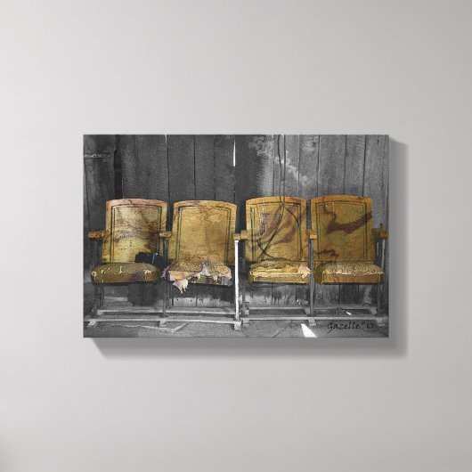 Vier theaterstoelen canvas afdruk (Voorkant)