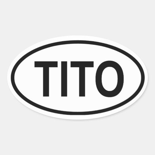 VIER Tito Ovale Sticker (Voorkant)