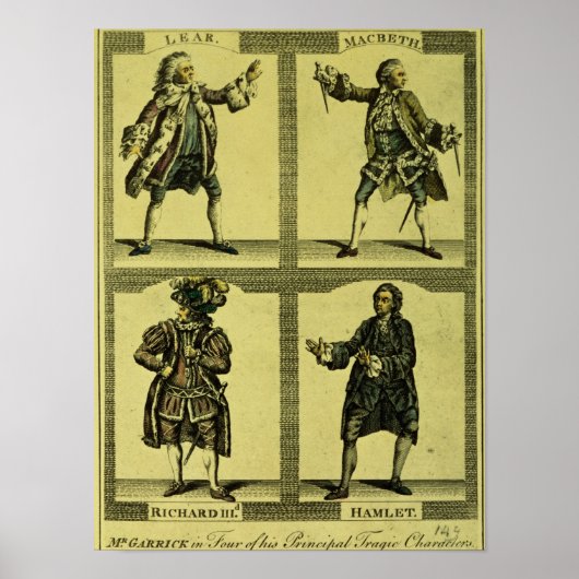 Vier tragische rollen poster (Voorkant)