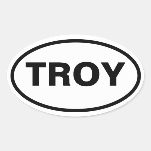 VIER Troy, Alabama Ovale Sticker (Voorkant)