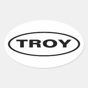 VIER Troy, Alabama Ovale Sticker