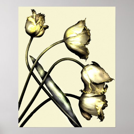 Vier tulpen nr. 2 poster (Voorkant)