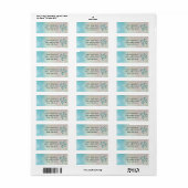 Vier turquoise lantaarns etiket (Full Sheet)