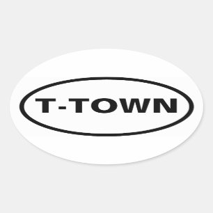 VIER Tuscaloosa "T-Town" Ovale Sticker