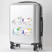 Vier Unicorns Sticker (Koffer)