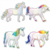 Vier Unicorns Sticker (Voorkant)