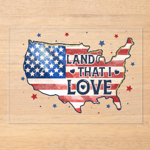 Vier uw Amerikaanse trots met deze prachtige  Acryl Uitnodigingen
