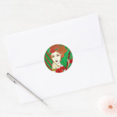 Vier van Wands Ronde Sticker (Envelop)