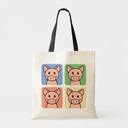 Vier varkens tote bag (Voorkant)