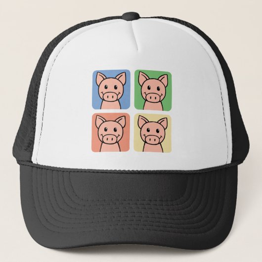 Vier varkens trucker pet (Voorkant)