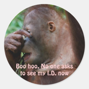 Vier veroudering ronde sticker