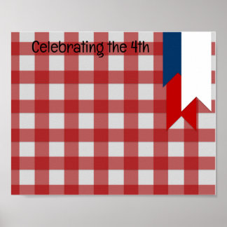 Vier vier juli - Rood Poster