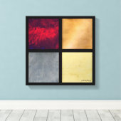 Vier vierkantjes 001 canvas afdruk (Insitu (Houten vloer))