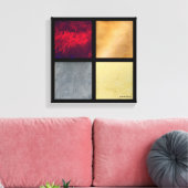 Vier vierkantjes 001 canvas afdruk (Insitu (Woonkamer))