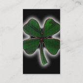 Vier visitekaartjes met bladklaver (Achterkant)