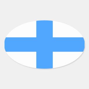 VIER Vlag van Marseille Ovale Sticker