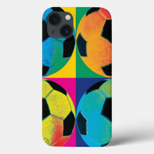 Vier Voetballen in verschillende kleuren iPhone 13 Hoesje
