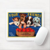 Vier vrienden muismat (Met muis)