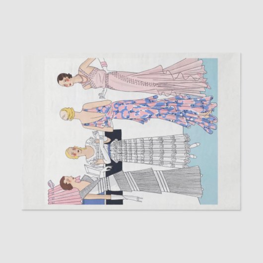 Vier vrouwen van Dupouy-Magnin Tissuepapier (Voorkant)