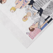 Vier vrouwen van Dupouy-Magnin Tissuepapier (Detail)