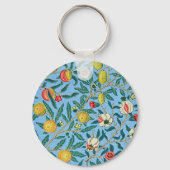 Vier Vruchten van William Morris Sleutelhanger (Voorkant)