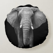 Vier Wereldolifantdag: Majestueus ontwerp Rond Kussen (Achterkant)