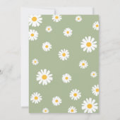 Vier Wilde Boho Sage Green Daisy 4e verjaardag Kaart (Achterkant)
