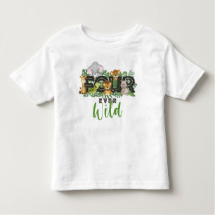 Vier wilde Oerwouden Safari Birthday Kinder Shirts