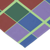 Vier willekeurige kleuren geruit medium tafelloper (Hoek)