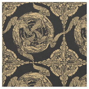  Vier Winden/Angels van Walter Crane Stof