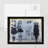 Vier winnaars van de Schoonheidswedstrijd Briefkaart (Voorkant / Achterkant)