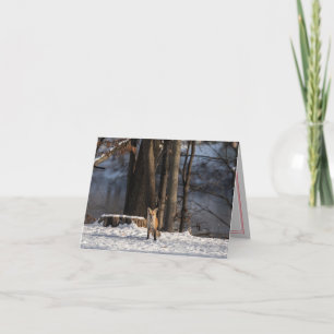 Vier wintergevouwen vakantie Kaart