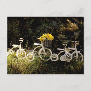 Vier witte Trikes Briefkaart