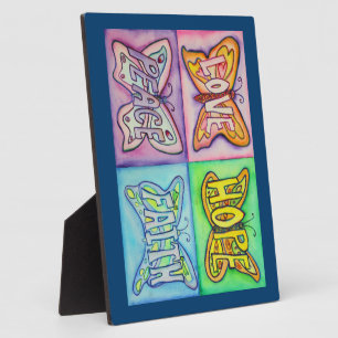 Vier Word Butterfly Wings Art Schilderen Gift Plaq Fotoplaat