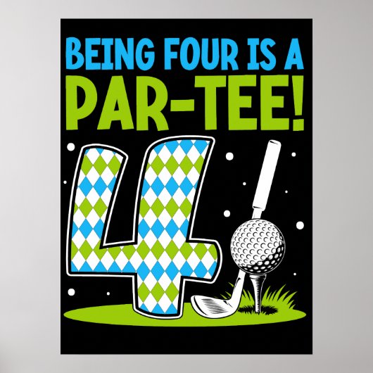 Vier zijn is een par-T-shirt! Poster (Voorkant)