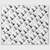 Vier zwarte katten, Louis Wain Cadeaupapier (Vlak)